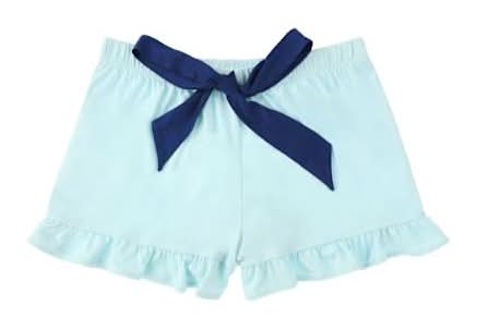 Juniors Pajama Short Large Blue