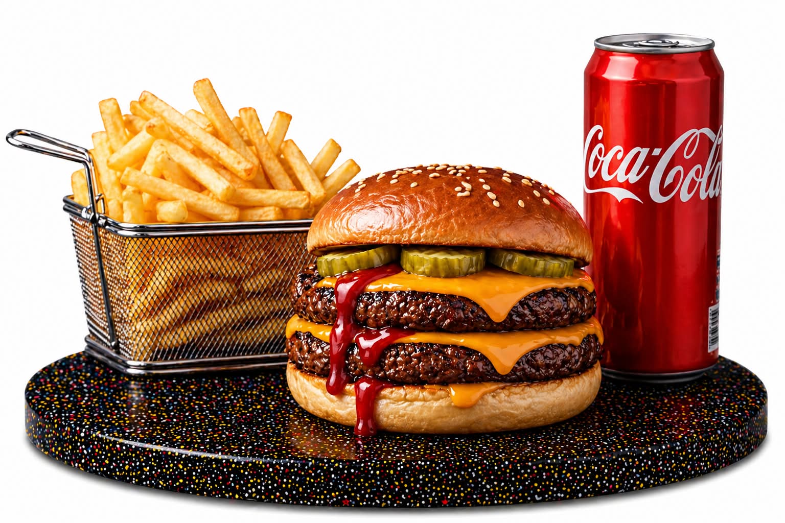 Menu double cheese burger