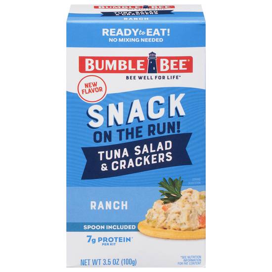 Bumble Bee Snack on the Run! Ranch Tuna Salad & Crackers