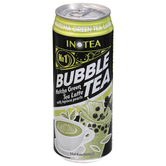 Inotea Matcha Green Tea Latte Bubble Tea With Tapioca Pearls (16.6 fl oz)