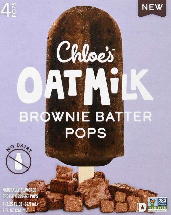 Chloe's Oatmilk Brownie Batter Dessert Pops (4 ct)