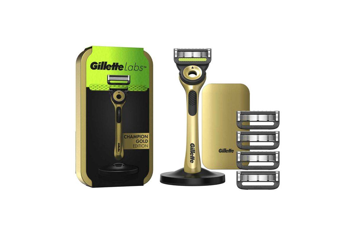 Gillette Labs Razor + Travel Case (5 Blades) Gold