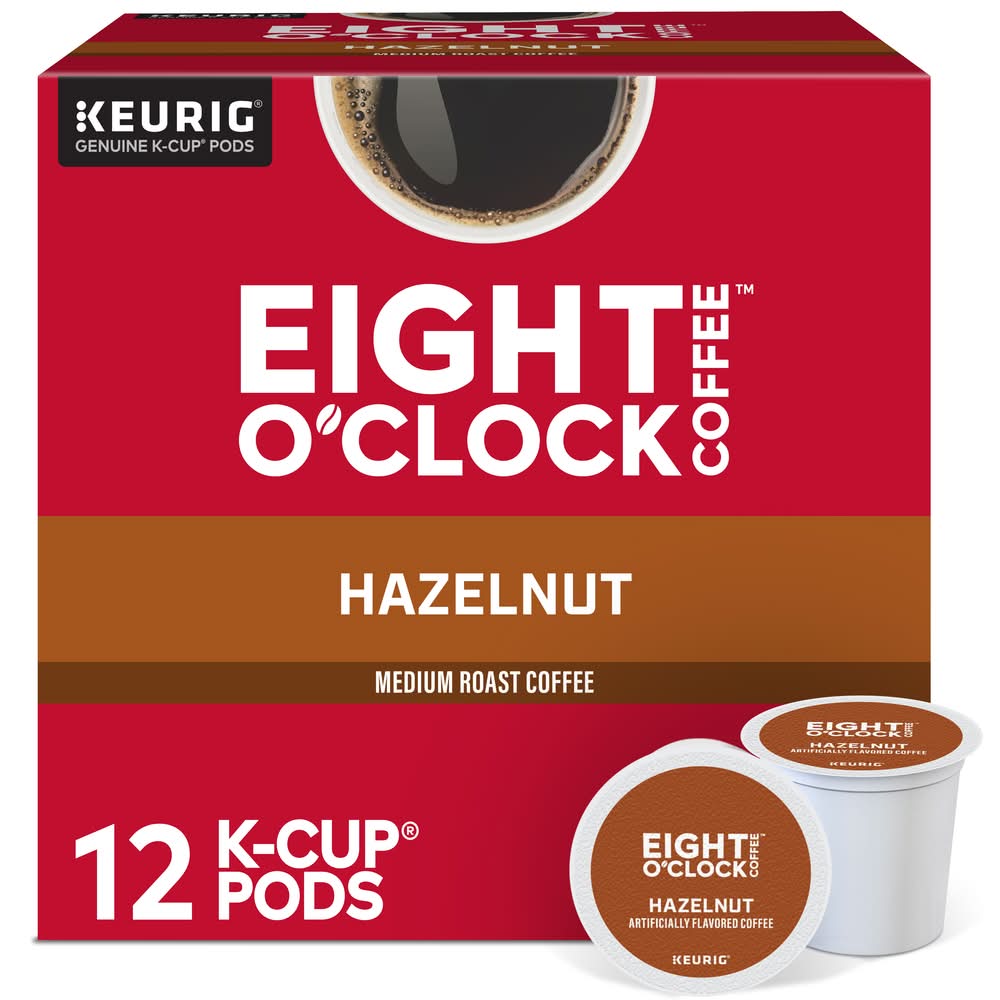 Eight O'Clock Coffee Medium Roast Hazelnut Coffee K-Cup Pods (3.7 oz)