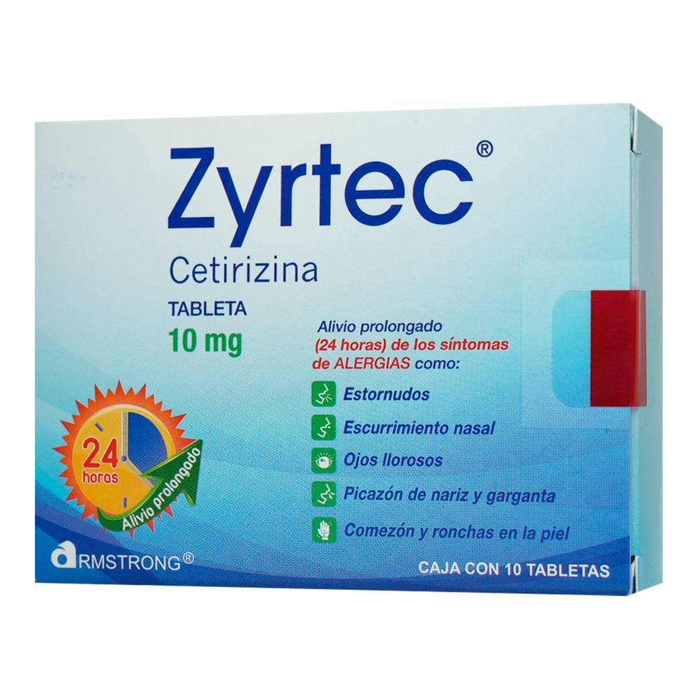 Armstrong zyrtec cetirizina tableta 10 mg (10 piezas)