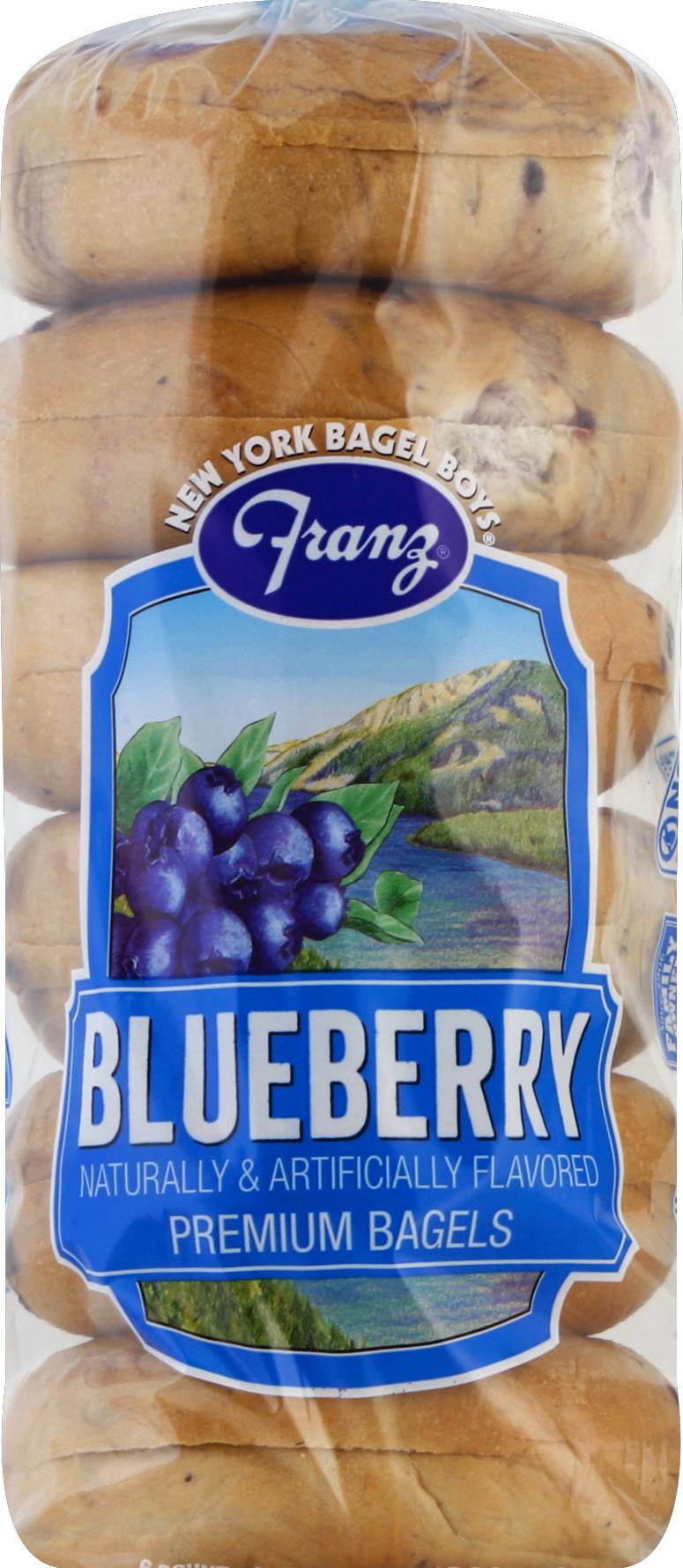 Franz Blueberry Premium Bagels (18 oz, 6 ct)