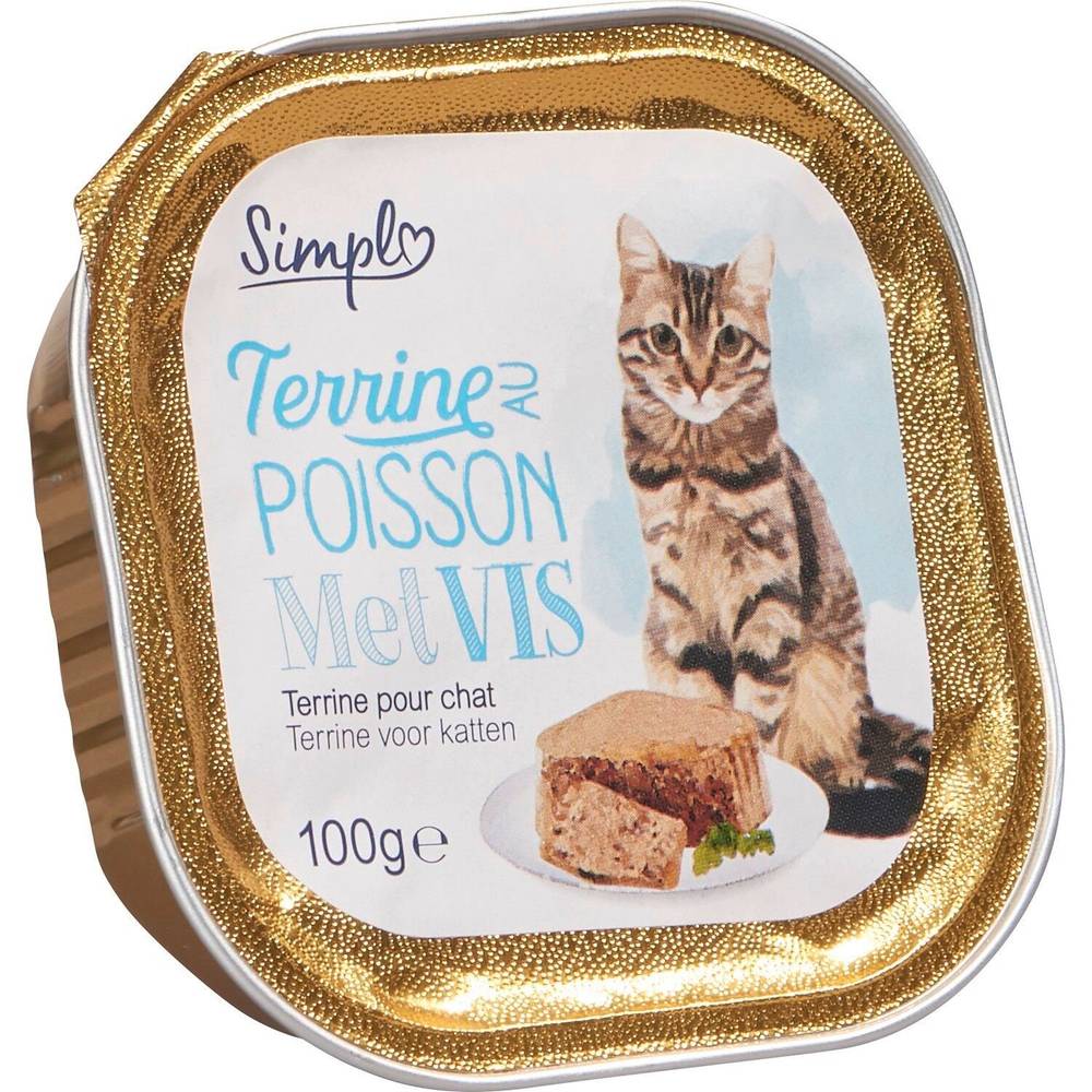 Simpl - Terrine au poisson pour chat (100g)