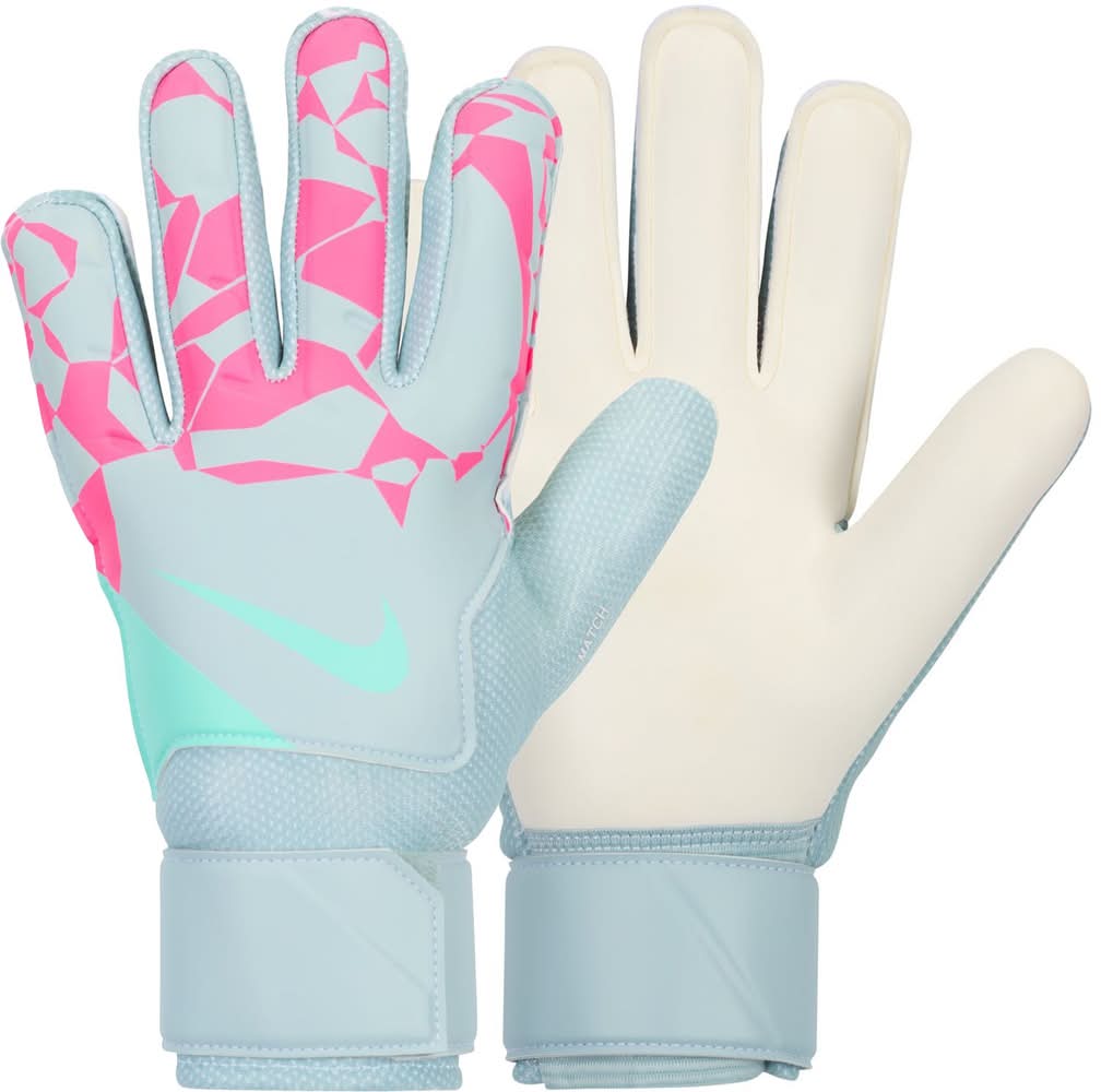 Nike Adult Match Soccer Goalkeeper Gloves, 8, Blue-Pink