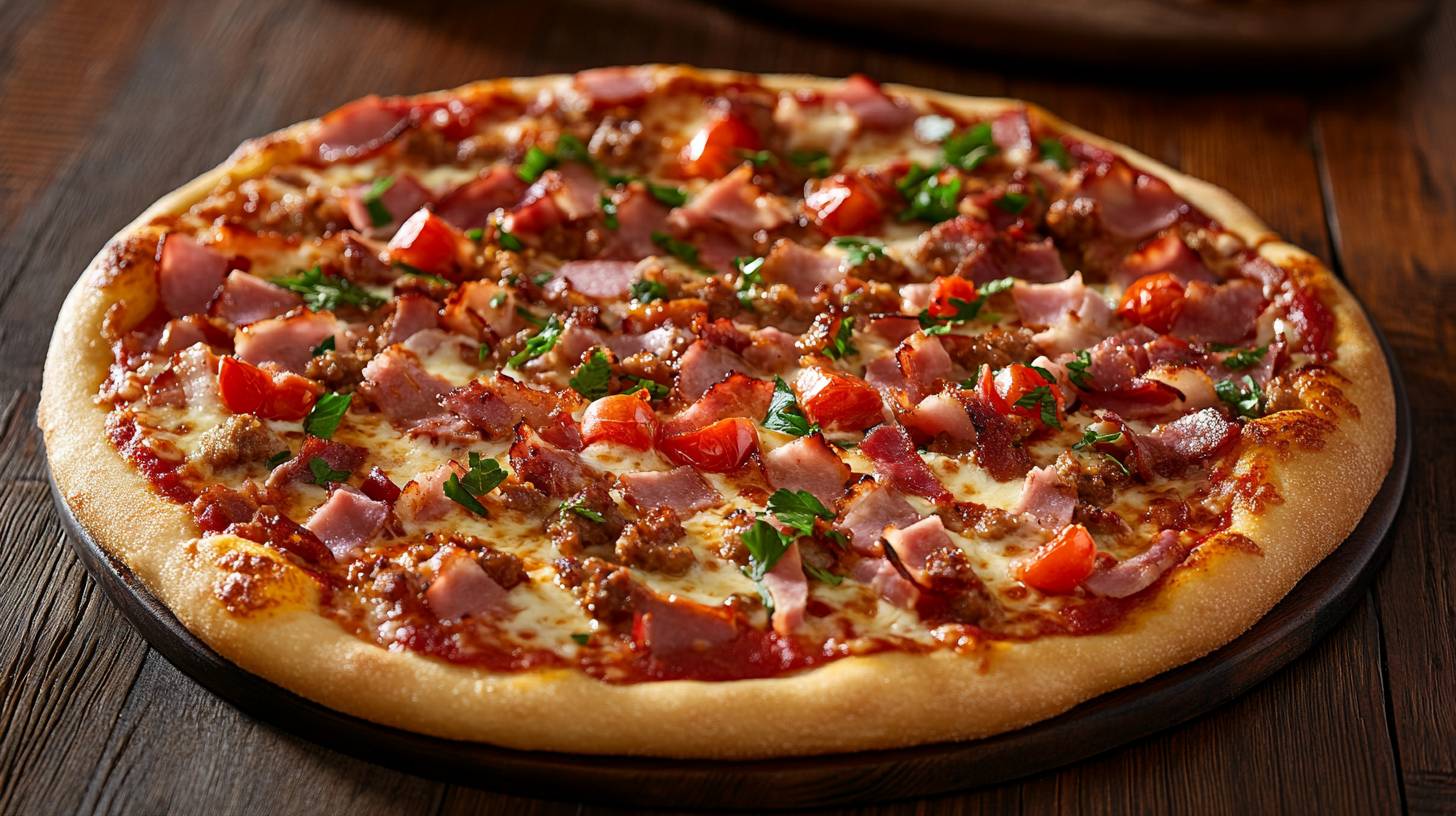 Pizza 4 jambons 🍅 🥩 🥓