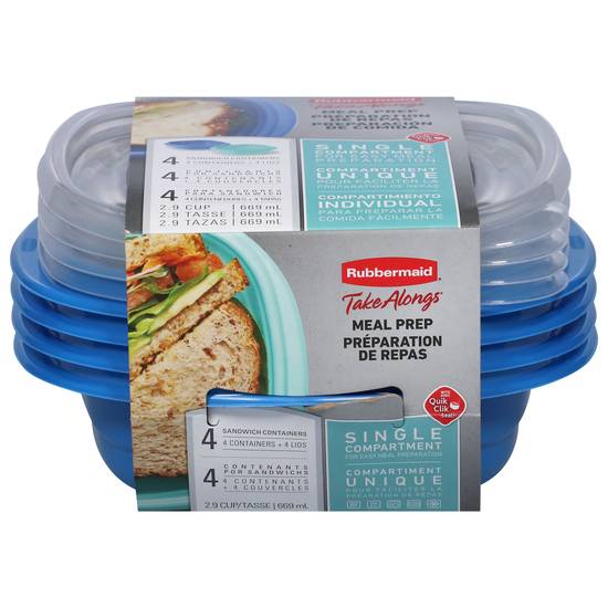 Rubbermaid Containers With Lids (4 ct)