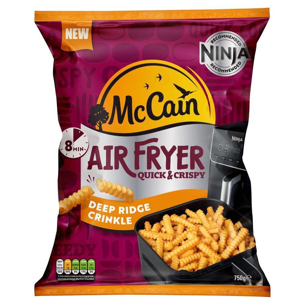 McCain Air Fryer Deep Ridge Crinkle Chips (750g)