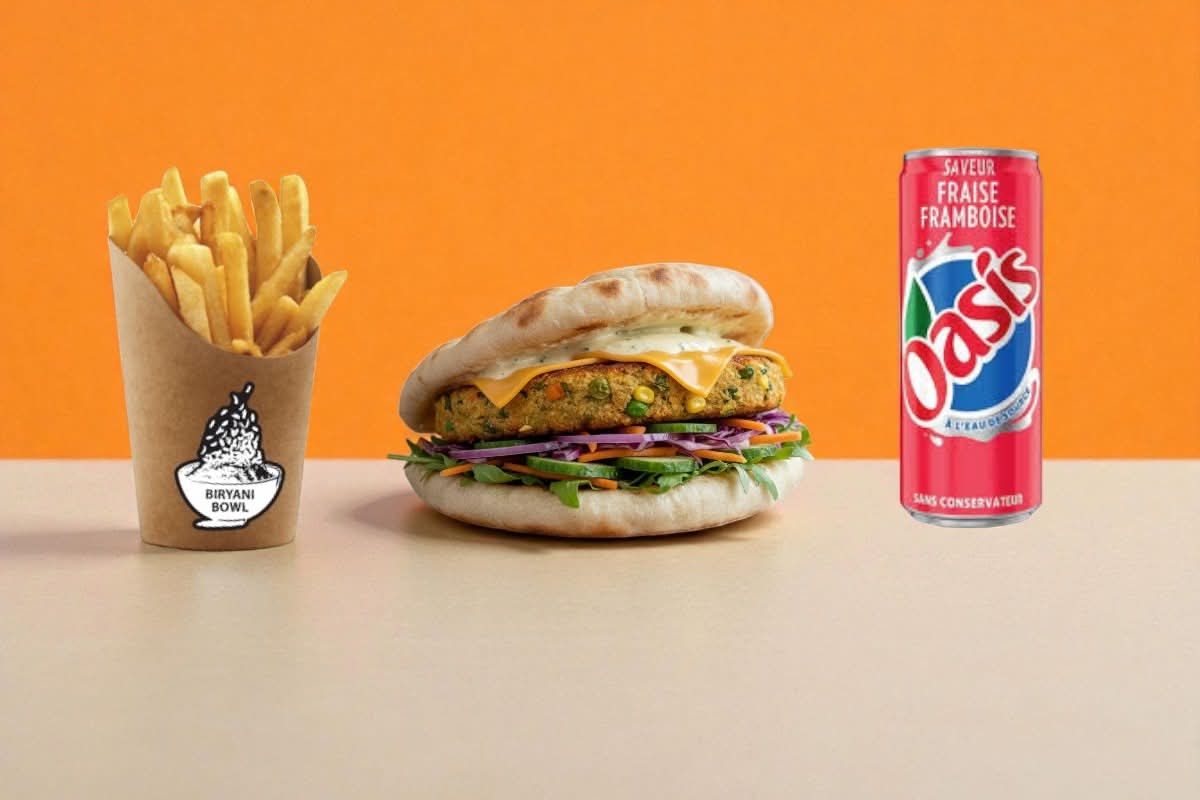 Menu Veggie Naan Burger