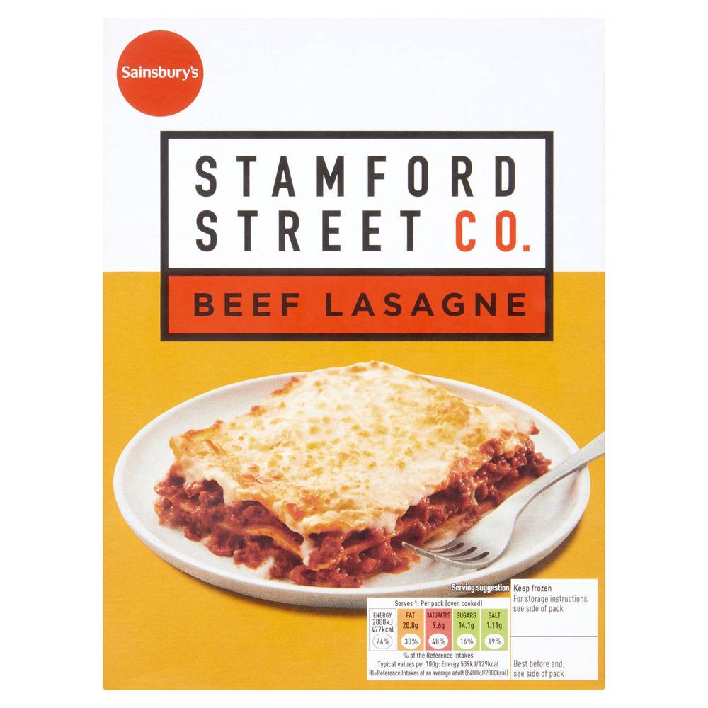 Stamford Street Beef Lasagne 400g (Meal for 1)
