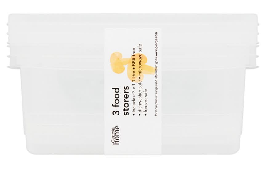 George Home Plastic Food Storers (3 pack)