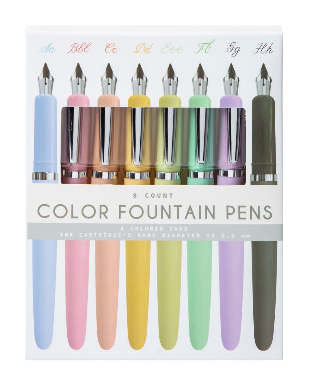 Color Fountain Pens 8-Count