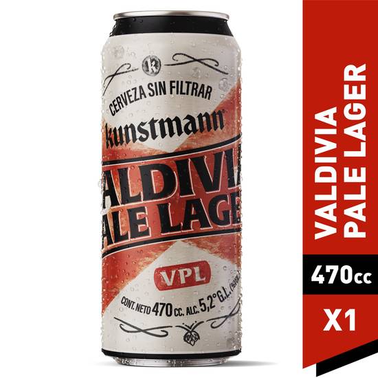 Kunstmann cerveza valdivia pale lager (lata 470 ml)