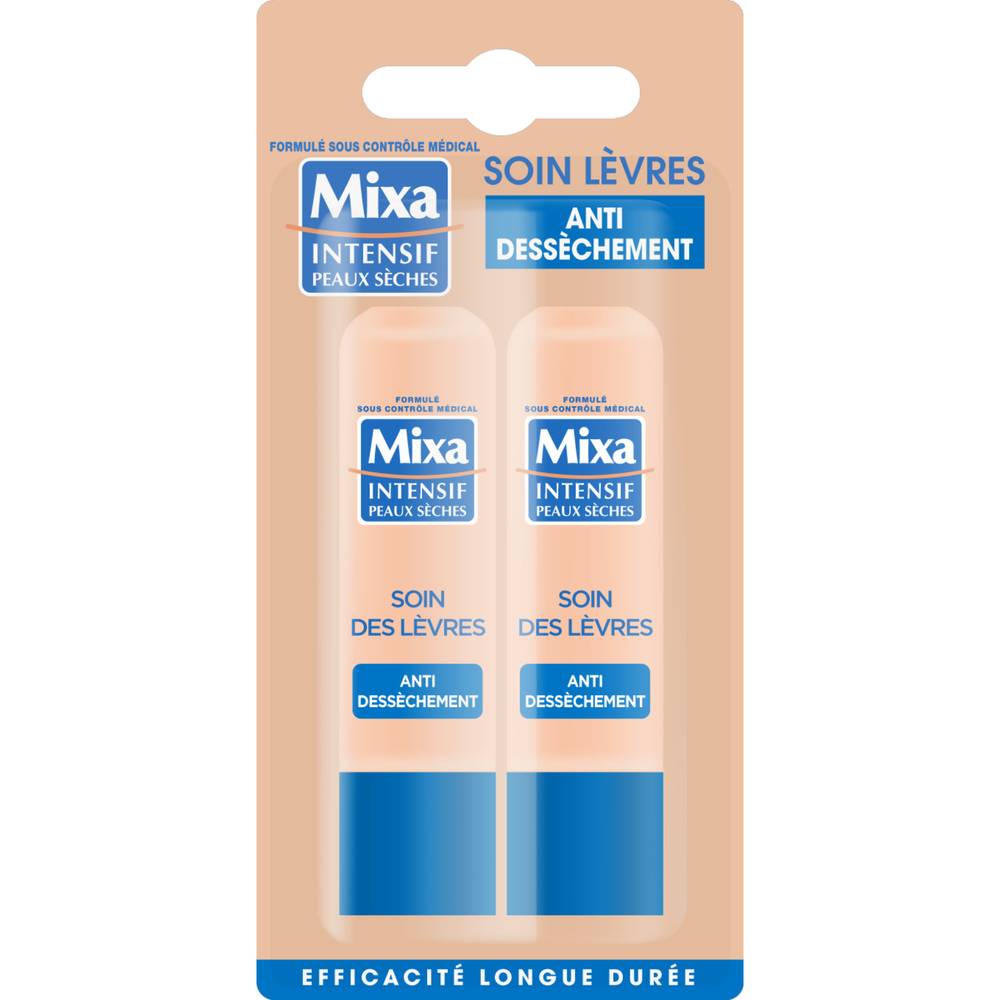 Mixa - Intensif peaux sèches stick lèvres antidessechement (9ml)