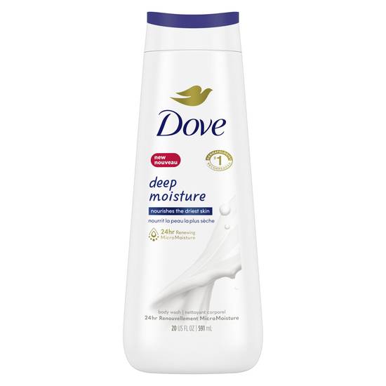 Dove Deep Moisture Body Wash For Dry Skin, 20 OZ