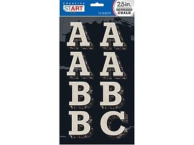 Creative Start Text Letters and Numbers, Black/Gray 84/Pack