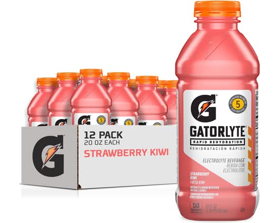 Gatorade Electrolyte Beverage Strawberry Kiwi 20 oz Bottle