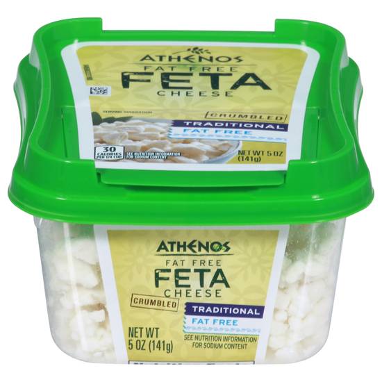 Athenos Traditional Fat Free Feta Cheese Crumbled (5 oz)