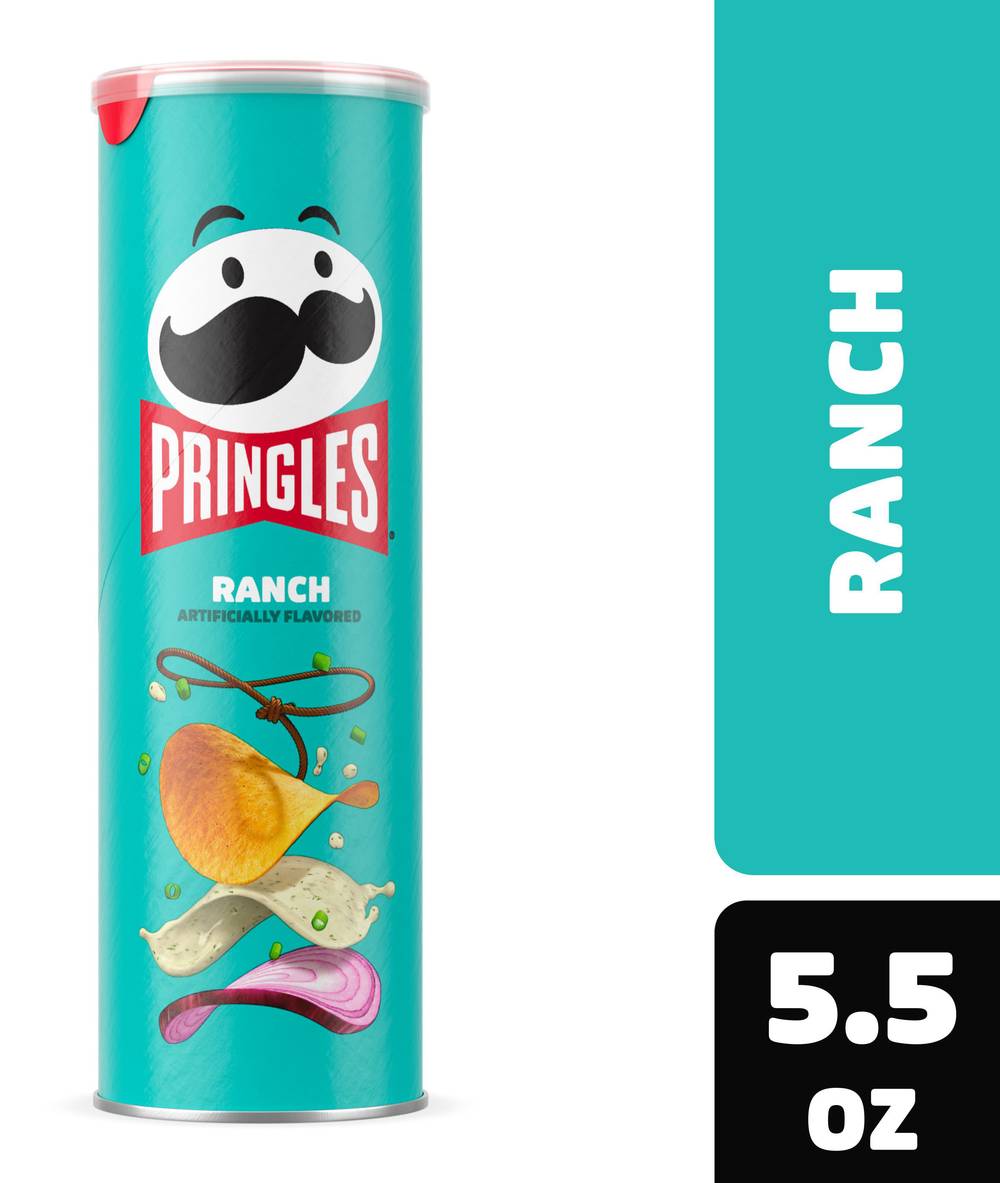 Pringles Ranch Artificiallicially Flavored Potato Crisps (5.5 oz)