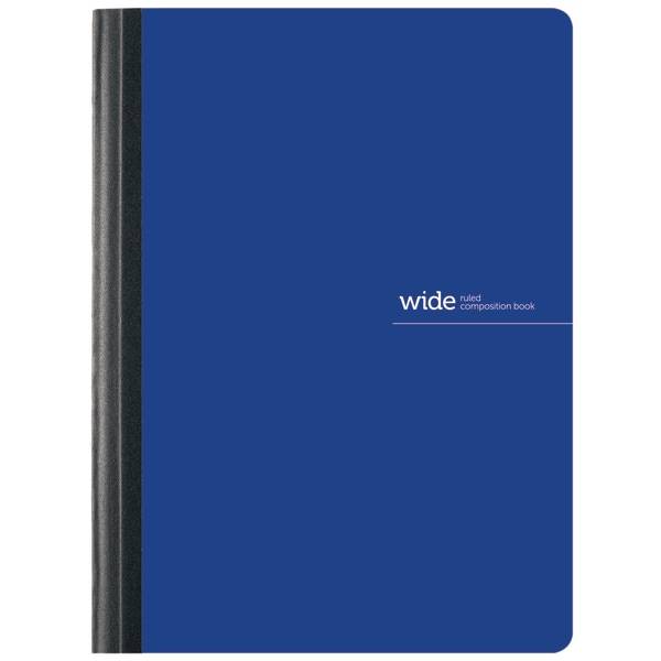 Office Depot® Brand Poly Composition Book, 7-1/2" x 9-3/4", Wide Ruled, 80 Sheets, Blue