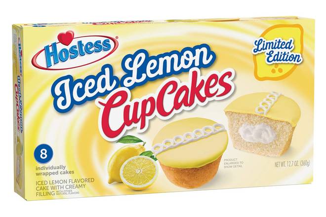 Hostess Cupcakes Iced Lemon