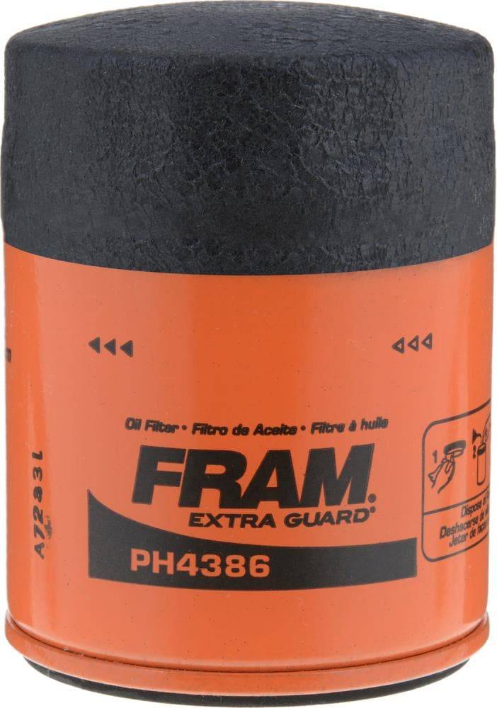 FRAM  PH4386 Oil Filter: Silicone Anti-Drain Back Valve, Proven Protection for up to 10,000 Miles | PH4386