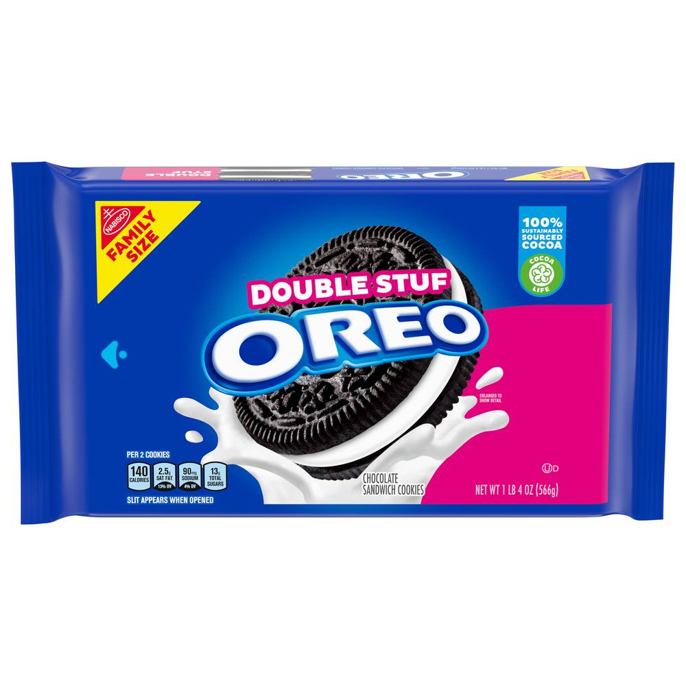 Oreo Double Stuf Chocolate Sandwich Cookies