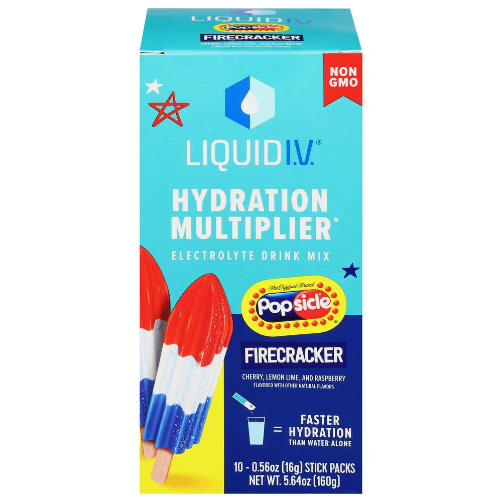 Liquid I.v. Hydration Multiplier Vegan Powder Electrolyte Supplements (5.64 oz) (firecracker)