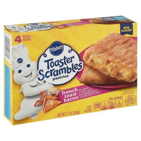 Pillsbury Toaster Scrambles French Toast Bacon Pastries (4 ct
