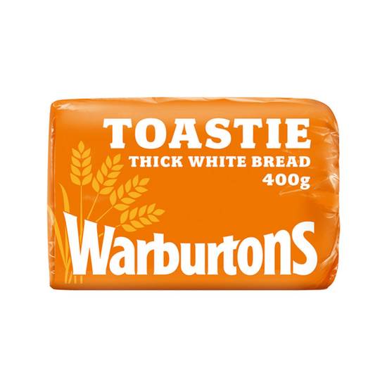 Warburtons Toastie White Thick Sliced Bread 400g