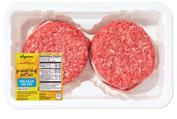 Wegmans Ground Beef Patties 80/20
