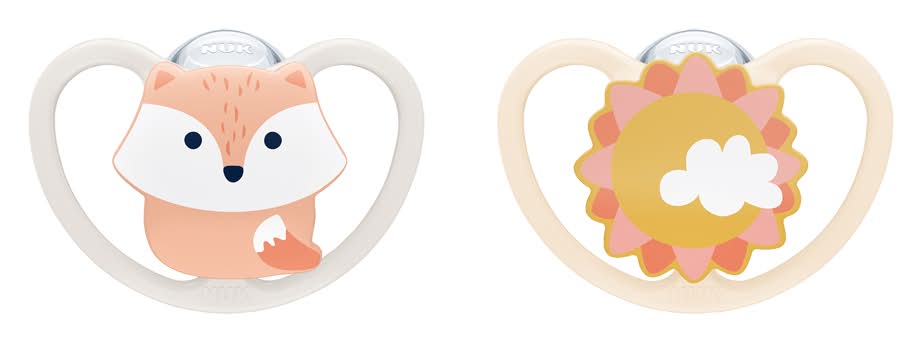 Nuk sucette orthodontique 36m (2 unités) (t3/18) - nuk space glow in the dark orthodontic pacifiers (2 ct)