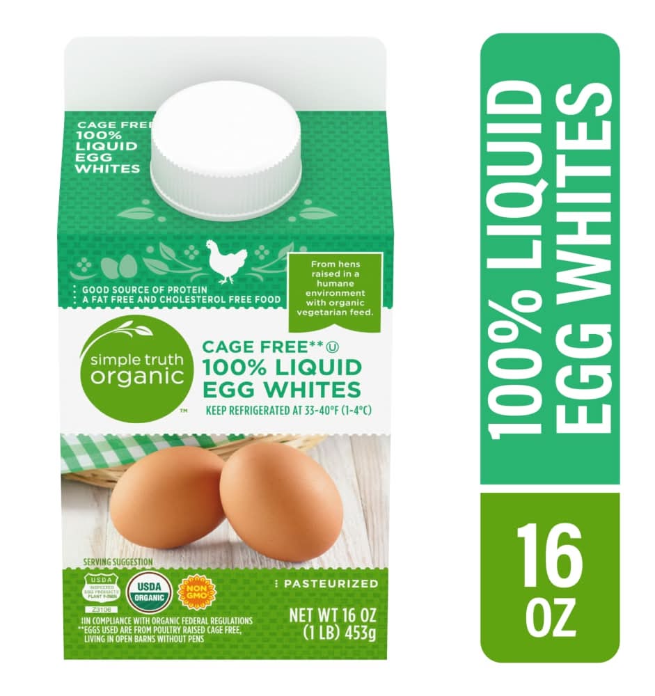 Simple Truth Organic Cage Free 100% Liquid Egg Whites (16 oz)