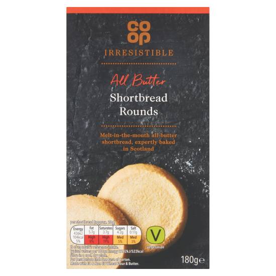 Co-Op Irresistible Shortbread Rounds 180g