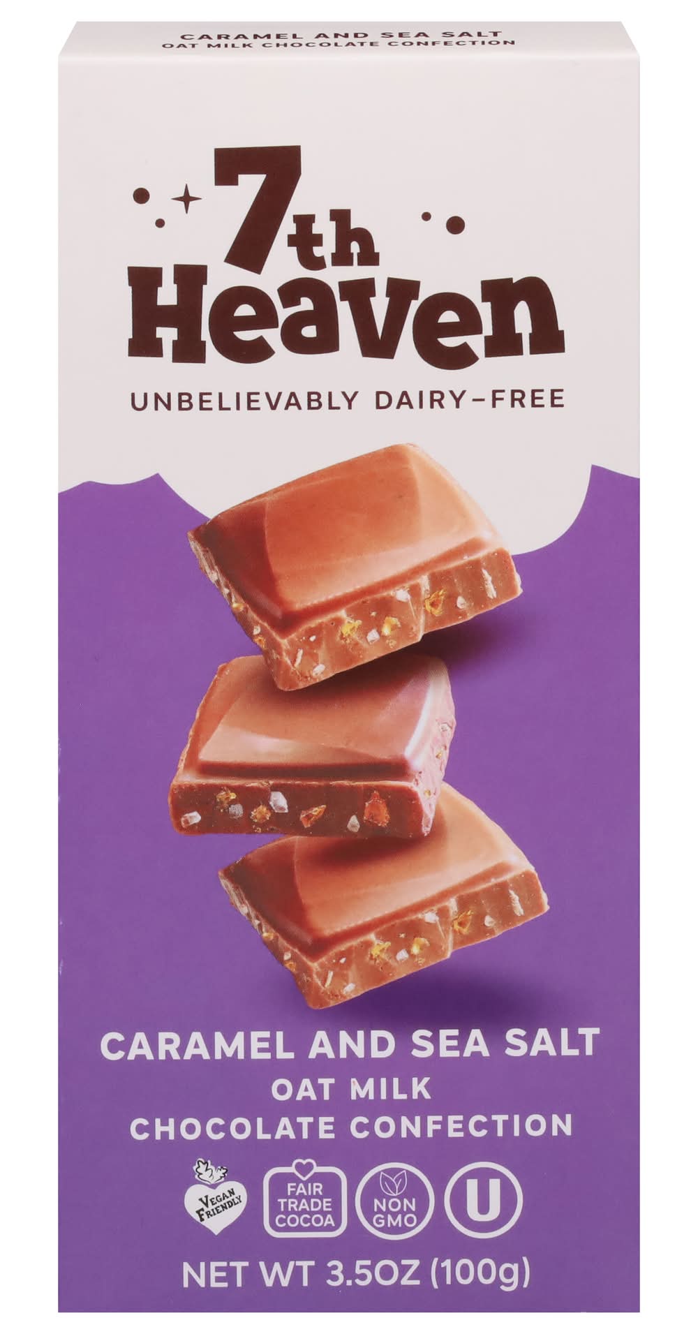 7th Heaven Oat Milk Caramel and Sea Salt Chocolate Confection (3.5 oz)