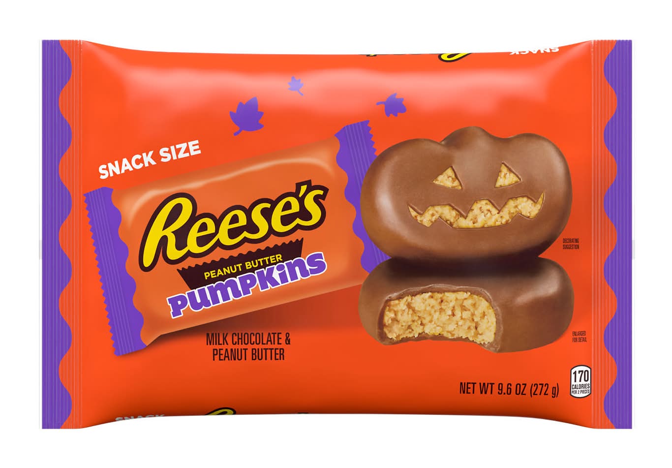 Reese's Pumpkins Candy, Milk Chocolate & Peanut Butter (9.6 oz)