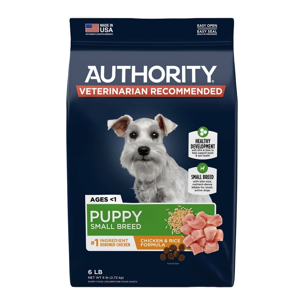 Authority Everyday Health Small Breed Puppy Dry Dog Food chicken