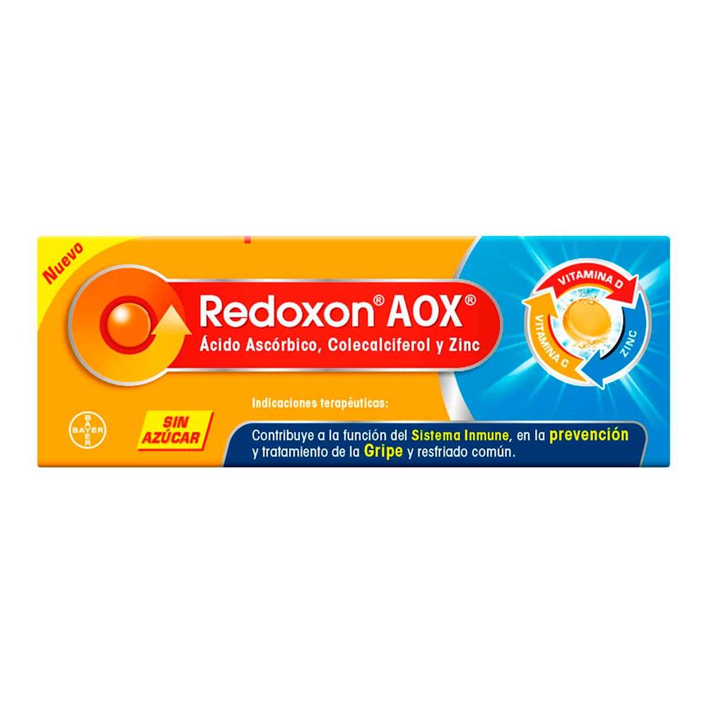 Bayer · Redoxon aox tabletas sin azúcar, naranja (10 un)