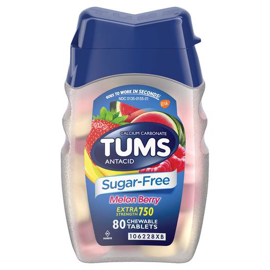 Tums Sugar-Free Melon Berry Antacid Chewable Tablets (80 ct)