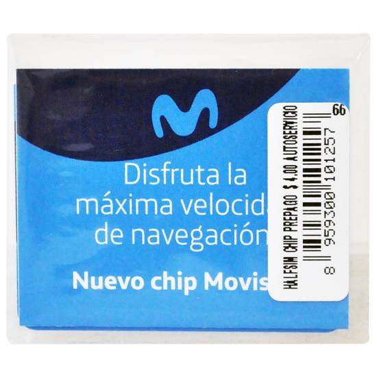 MOVISTAR CHIP PREPAGO AUTOSERVICIO $4