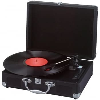 Maleta Tocadiscos Vintage WST03030, 40 W - Negro