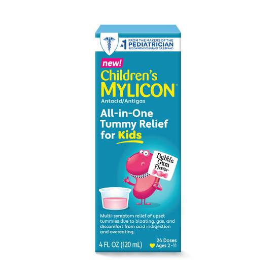 Children's Mylicon All-In-One Tummy Relief for Kids - Bubble Gum, 4 fl oz