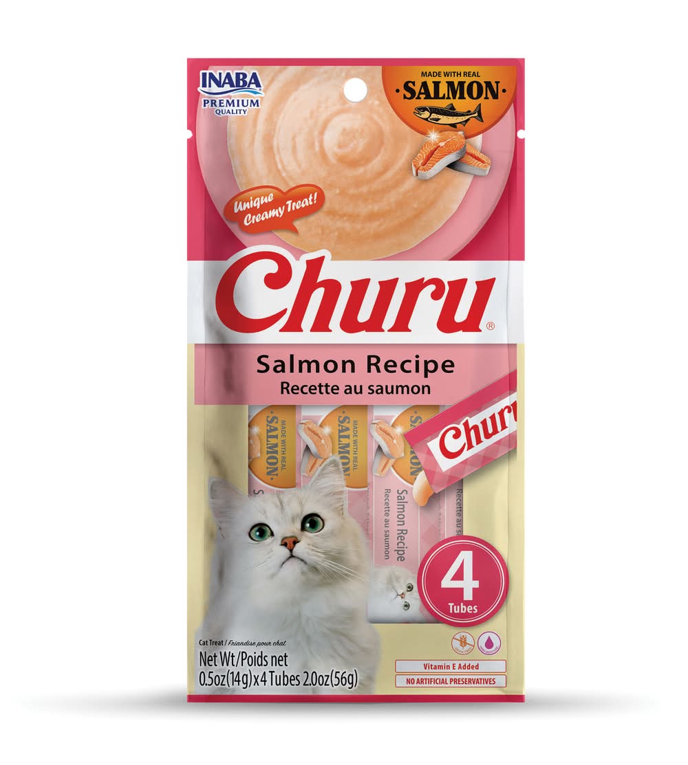 Churu Salmon Recipe Cat Treats, Salmon (4 x 0.5 oz)