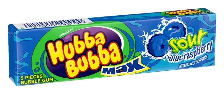 Wrigley's Hubba Bubba Max Sour Blue Raspberry Gum