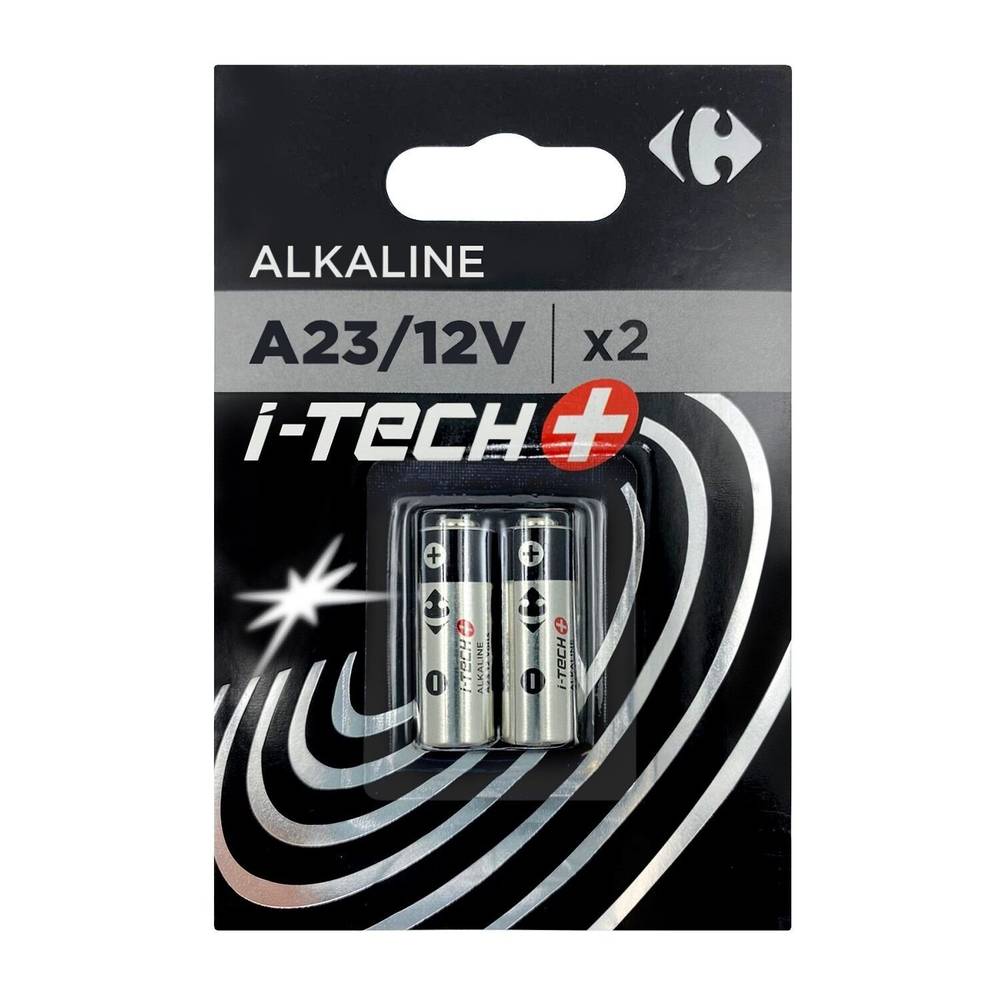 Carrefour - Pile alcaline a23/12v i-tech +