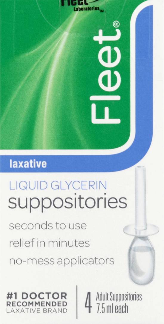 Fleet Liquid Glycerin Suppositories For Adult Constipation - 4ct : Target