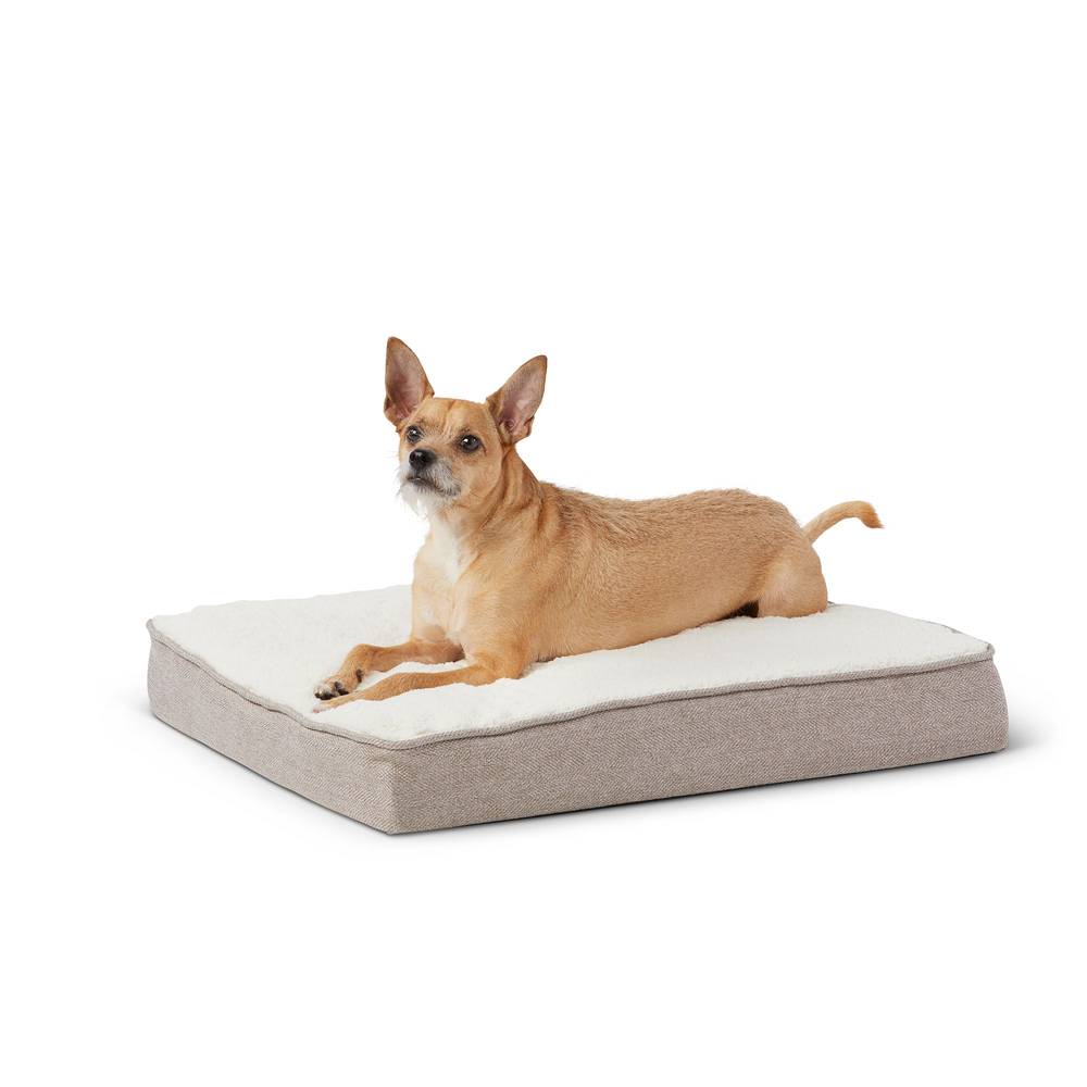 Top Paw® Orthopedic Mattress Dog Bed (Color: Tan, Size: 22\"L X 28\"W X 4\"H)