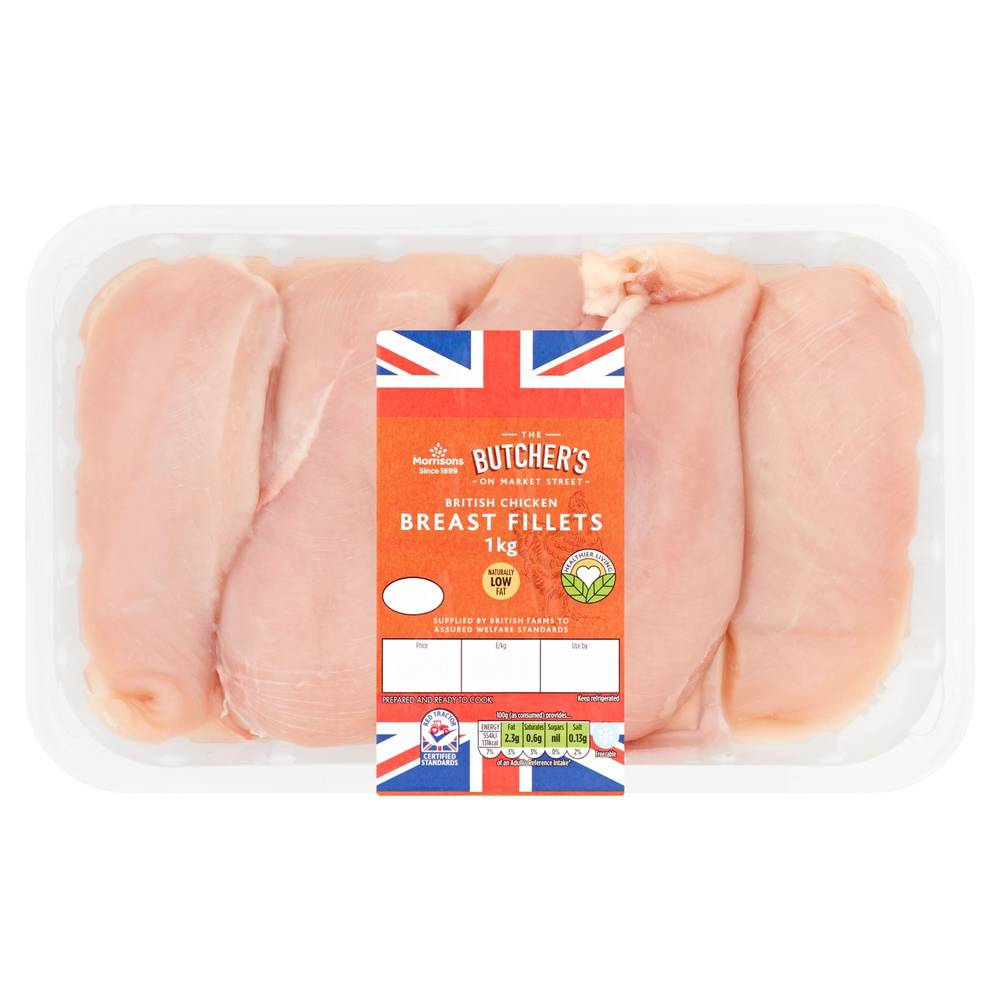 Morrisons The Butcher's on Market Street British Chicken Breast Fillets (1kg)